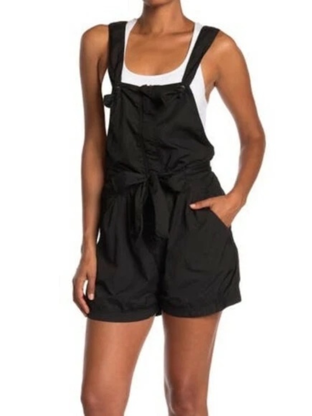 Free People Movement Island Bound Romper Black Small